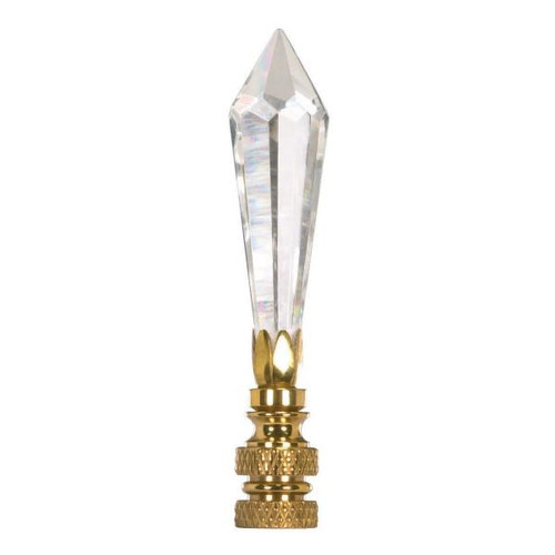 Satco 90-1739 U-Drop Cut Crystal Finial; 3-1/4" Height; 1/4-27