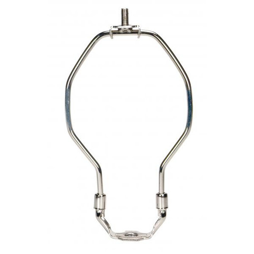 Satco 90-2028 Light Duty Harp; Polished Nickel Finish; 5" Height; 1/8 IP Saddle; 1/4-27 Thread; 125 Carton