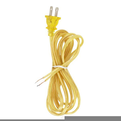 Satco 90-2038 18/2 SPT-2-105C All Cord Sets - Molded Plug - Tinned Tips 3/4" Strip with 2" Slit 36" Hank - 36" Hank; 150 Ctn.9 Ft.