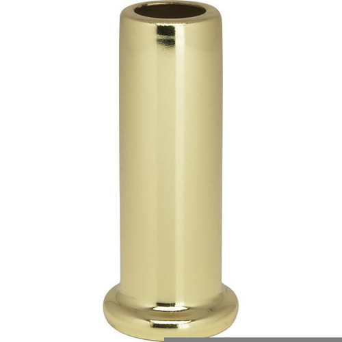 Satco 90-2195 Flanged Steel Neck; 2" Height; 7/8" Bottom; Brass Plated Finish