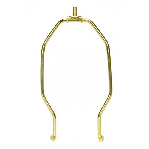 Satco 90-2248 Heavy Duty Harp; Polished Brass Finish; 7" Height; 1/4-27 Thread