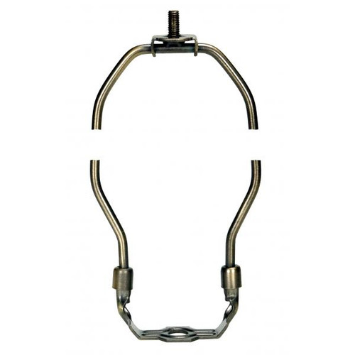 Satco 90-2269 Heavy Duty Harp; Antique Brass Finish; 11" Height; 1/8 IP Saddle; 1/4-27 Thread; 125 Carton