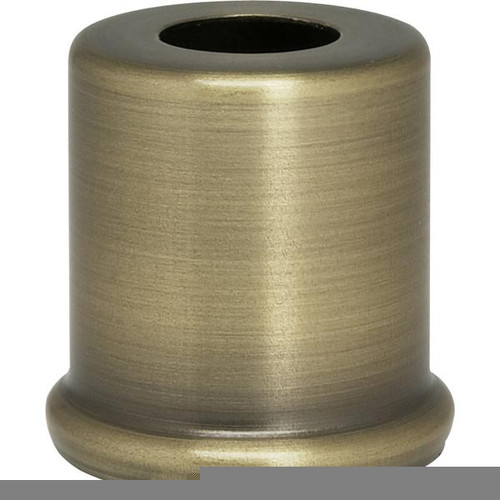 Satco 90-2279 Steel Spacer; 7/16" Hole; 1" Height; 7/8" Diameter; 1" Base Diameter; Antique Brass Finish