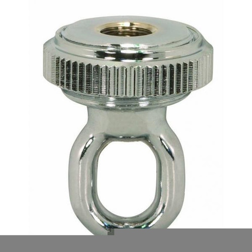 Satco 90-2303 1/4 IP Heavy Duty Cast Brass Screw Collar Loops with Ring 1/4 IP Fits 1-1/4" Canopy Hole Ring Diameter 1-5/8" Height 2-1/4"