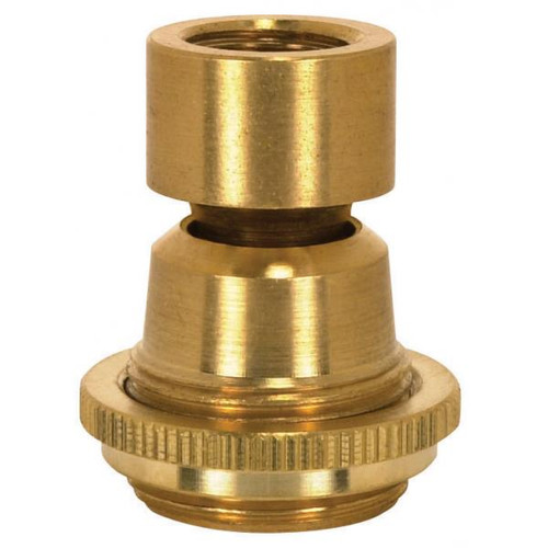 Satco 90-2336 Solid Brass Large Hang Straight Swivel; 1/4 F Top And Bottom; 1-1/16" Ring Nut To Seat; 1-1/2" Height; Unfinished