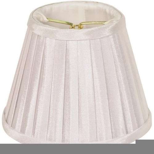 Satco 90-2364 Clip On Shade; White Folded Pleat; 3" Top; 5" Bottom; 4" Side