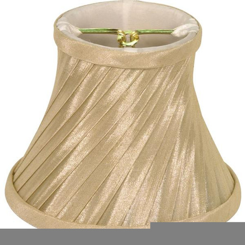 Satco 90-2367 Clip On Shade; Beige Swirl Folded Pleat; 3" Top; 5" Bottom; 4" Side