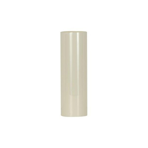 Satco 90-2448 Plastic Candle Cover; Cream Plastic; 1-3/16" Inside Diameter; 1-1/4" Outside Diameter; 12" Height