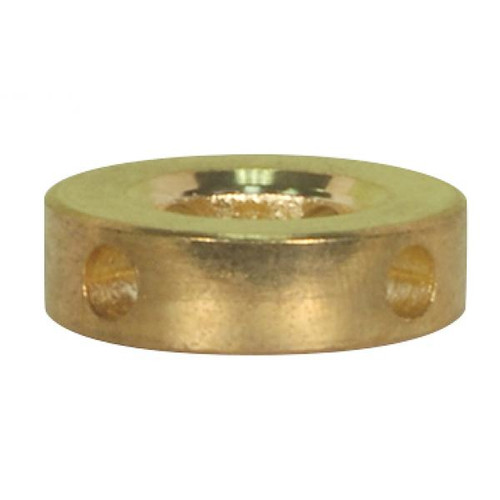 Satco 90-2457 Shade Rings; 10 Gauge; 3/4" Diameter; 4 Hole Brass Plated