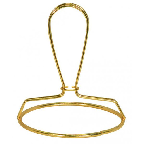 Satco 90-2535 Bulb Clip; 1/4-27; 3" Diameter Ring With Bulb Clip; Brass Plated Finish