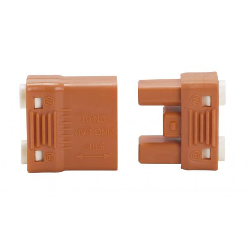 Satco 90-2536 Orange 2 Piece Snap Together Connector For Solid Or Tinned Tip Wire; 18 AWG (Female Housing), 12/14 AWG (Male Housing)