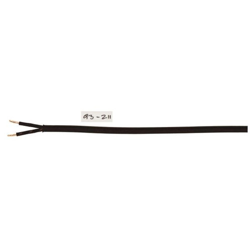 Satco 93-211 Pulley Bulk Wire; 18/2 Rayon Braid 90C; 250 Foot/Spool; Black