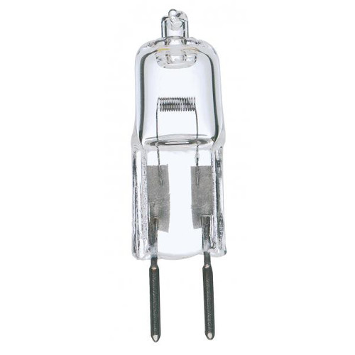 Satco S3160-TF 35 Watt; Halogen; T4; Clear; 2000 Average rated hours; 595 Lumens; Bi Pin GY6.35 base; 12 Volt; Shatter Proof