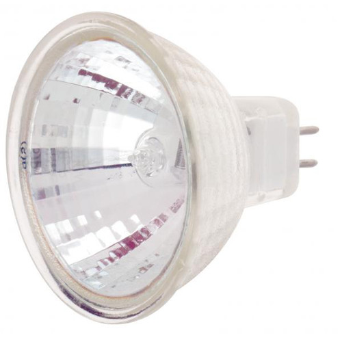 Satco S3169-TF 50 Watt; Halogen; MR16; EXN/C; 2000 Average rated hours; Miniature 2 Pin Round base; 12 Volt; Shatter Proof