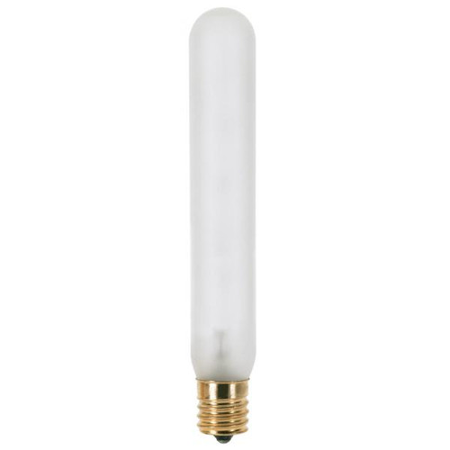 Satco S3225-TF 40 Watt T6 1/2 Incandescent; Frost; 1500 Average rated hours; 340 Lumens; Intermediate base; 130 Volt; Shatter Proof