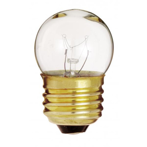 Satco S3606-TF 7.5 Watt S11 Incandescent; Clear; 2500 Average rated hours; 40 Lumens; Medium base; 120 Volt; Shatter Proof