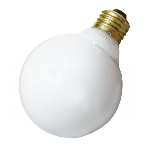 Satco S3671-TF 40 Watt G30 Incandescent; Gloss White; 2500 Average rated hours; 300 Lumens; Medium base; 120 Volt; Shatter Proof