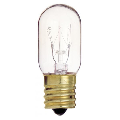 Satco S3911-TF 15 Watt T7 Incandescent; Clear; 2500 Average rated hours; 95 Lumens; Intermediate base; 130 Volt; Shatter Proof