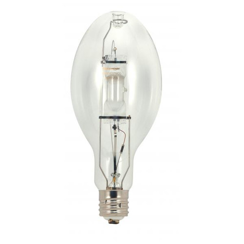 Satco S5843-TF 400 Watt; Metal Halide HID; Mogul base; ED28; Clear; 65 CRI; 4200K; Shatter Proof