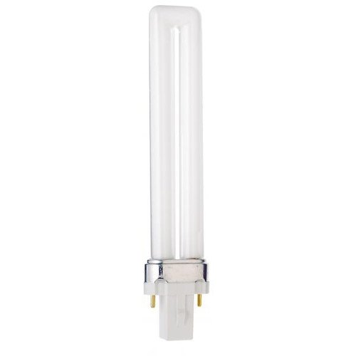 Satco S6708-TF 9 Watt; pin-based Compact Fluorescent; 4100K; 82 CRI; G23 base; Shatter Proof