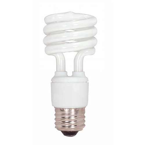 Satco S7219-TF 13 Watt; Mini Spiral Compact Fluorescent; 5000K; 82 CRI; Medium base; 120 Volt; Shatter Proof