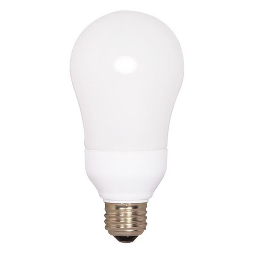 Satco S7292-TF 15 Watt; A19 Compact Fluorescent; 4100K; 82 CRI; Medium base; 120 Volt; Shatter Proof