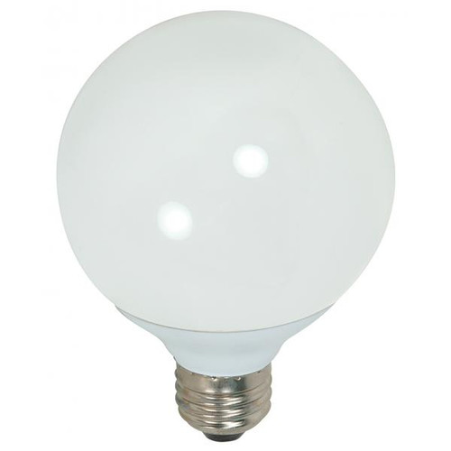 Satco S7305-TF 15 Watt; G25 Compact Fluorescent; 4100K; 82 CRI; Medium base; 120 Volt; Shatter Proof
