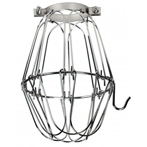 Satco 90-1912 Light Bulb Cage; Nickel Finish; 5-3/4" Height