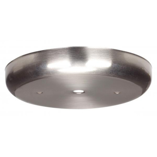 Satco 90-1937 Contemporary Canopy Kit; Brushed Nickel Finish; 5" Diameter; 7/16" Center Hole; 2-8/32 Bar Holes; Includes Hardware; 10lbs Max