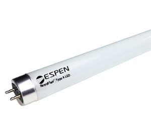 Espen Technology L48T8/8XX/10G-EB-3000K Linear T8 48 inch
