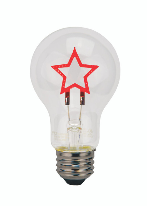 FSA19STARRBD - A19 5P STAR RED BASE DOWN Light Bulbs - TCP Lighting