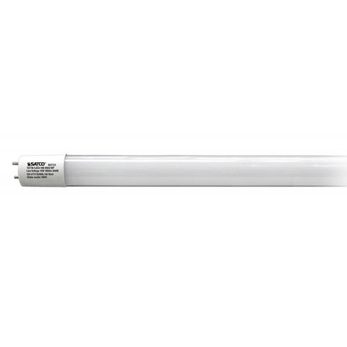 Satco S9723/TF 15 Watt T8 LED; Medium bi-pin base; 5000K; 50000 Average rated hours; 1800 Lumens; Type B; Ballast Bypass; Single Ended Wiring; Shatter Proof