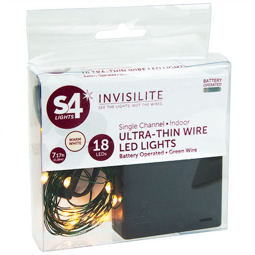 SHL LS-S4-INVIS18WWBO 6 ft. Invisilite Wire Lights - (18) Tear Drop LED's