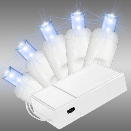 SHL LS-CMS-45243BAO 8.3 ft. Battery Operated Christmas Light Stringer - (20) Cool White LED Bulbs