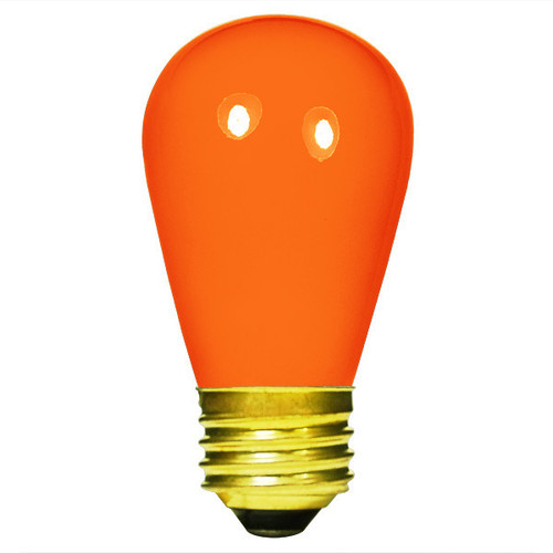 Satco LS-IN-0011S14CO 11 Watt - S14 Light Bulb - Opaque Orange