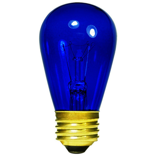 Halco LS-IN-0011S14TB 11 Watt - S14 Light Bulb - Transparent Blue