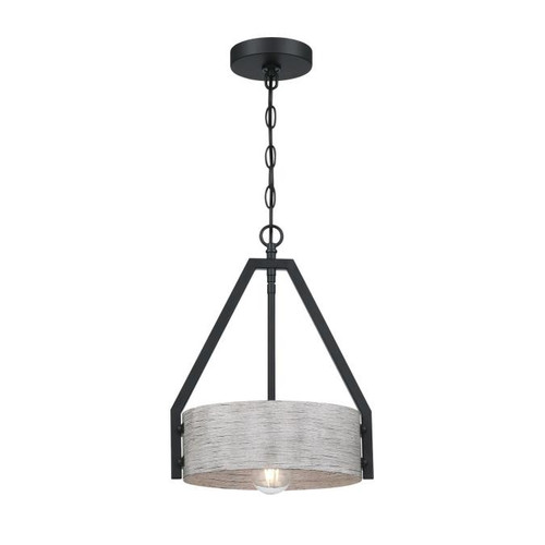 Westinghouse 6125800 Pendant Matte Black and Antique Ash Finish