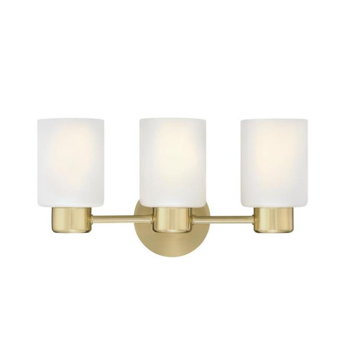 Westinghouse 6126700 3 Light Wall Fixture Champagne Brass Finish Frosted Glass