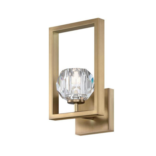Westinghouse 6131000 1 Light LED Wall Fixture Brushed Brass Finish Crystal Glass
