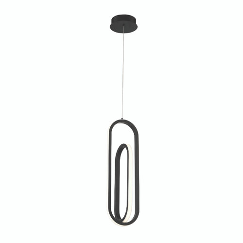 Eurofase Lighting 37038-014 Matte Black Demark 7" Oval Pendant