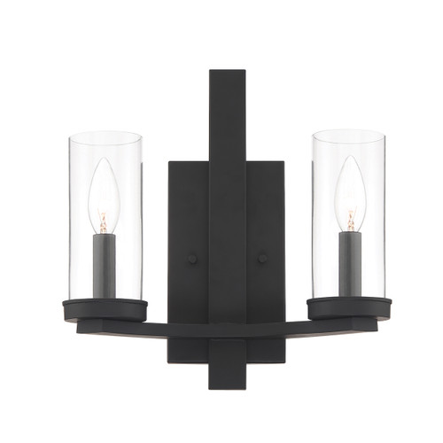 Eurofase Lighting 38223-013 Matte Black Nerito 2 Light Wall Sconce