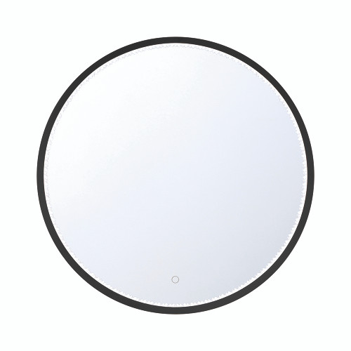 Eurofase Lighting 44279-011 Black Cerissa Round LED Mirror
