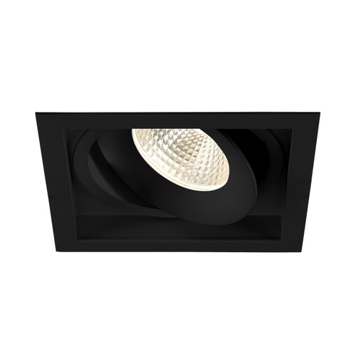 Eurofase Lighting 35138-35-01 Black Amigo 1-Light Square Trim Gimbal Recessed, 26W, 3500K