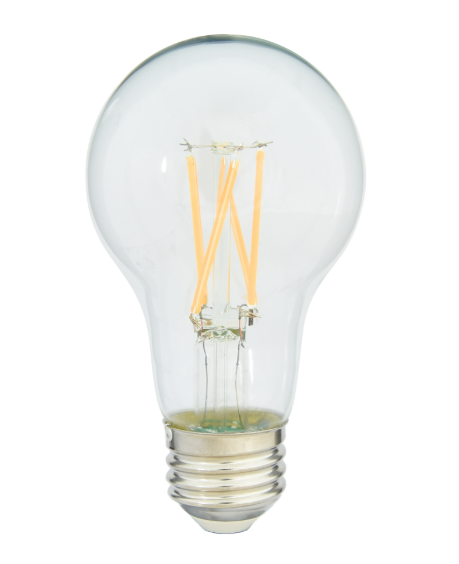 L7WA19/827GC/D/E26 - 7W 800LM 80CRI 2700K Glass Clear Dimmable E26 - EiKO