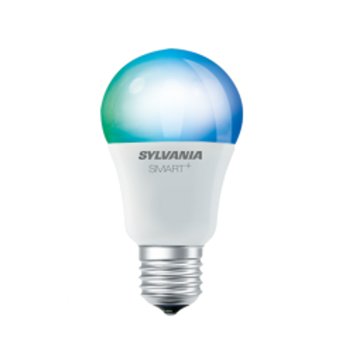 Sylvania LEDA19CBLES+ 4/CS 1/SKU SYLVANIA SMART+ Bluetooth A19 RGBW LED Lamp, Full Color and Adjustable White, Fully Dimmable, 10.5W, 800lm, 2700-6500K, 80+ CRI, 20,000 hours lifetime 75565
