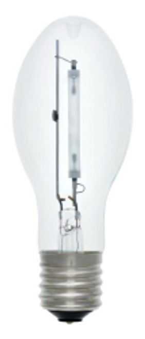 Sylvania LU15055ECO 20/CS 1/SKU 150W LUMALUX ECOLOGIC high pressure sodium HID lamp, pass Federal TCLP test, E39 based, ED23.5 bulb, universal burn, clear, 2100K 67516
