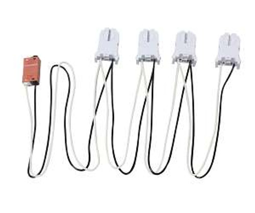 Keystone Technologies Wiring Harness for LED Tubes w/ Power Disconnect, Short, 1 Tube | KT-SOCKET-T8-U-S-1-W | Keystone Technologies at lightingandsupplies.com