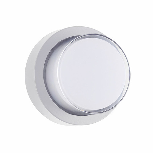 Sunlite 85105-SU LFX/WS/R/12W/SCT/WH Round Modern Outdoor Wall Sconce 30K/40K/50K 90CRI 120V White