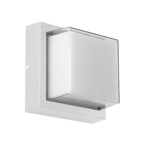 Sunlite 85112-SU LFX/WS/SQ/12W/SCT/WH Square Modern Outdoor Wall Sconce 30K/40K/50K 90CRI 120V White