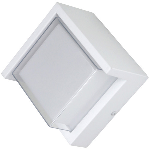 Sunlite 85114-SU LFX/WS/SQC/12W/SCT/WH Square Modern Outdoor Wall Sconce with Canopy 30K/40K/50K 90CRI 120V White